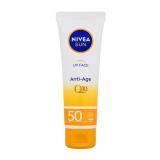 Nivea Sun UV Face Q10 Anti-Age SPF50 Preparat do opalania twarzy dla kobiet 50 ml