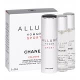 Chanel Allure Homme Sport Cologne Woda kolońska dla mężczyzn Twist and Spray 3x20 ml