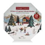 Yankee Candle 24 Days of Fragrance Advent Calendar Zestaw podgrzewacz 24 x 9,8 g + szklany świecznik
