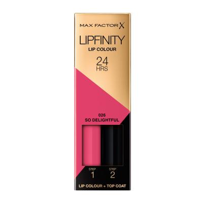 Max Factor Lipfinity 24HRS Lip Colour Pomadka dla kobiet 4,2 g Odcień 026 So Delightful