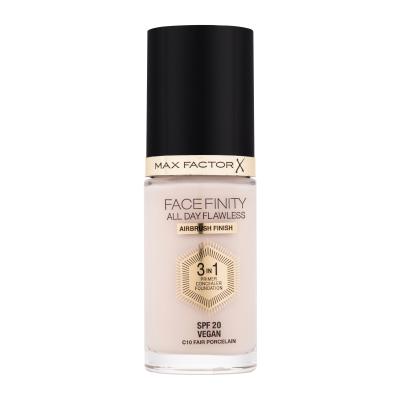 Max Factor Facefinity All Day Flawless SPF20 Podkład dla kobiet 30 ml Odcień C10 Fair Porcelain