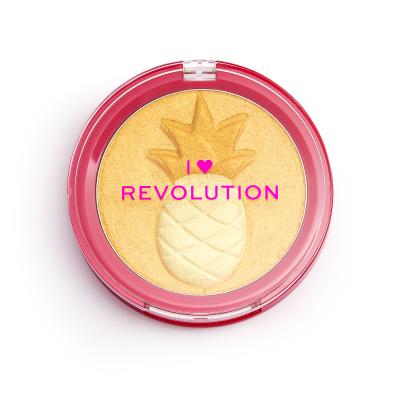 Makeup Revolution London I Heart Revolution Fruity Highlighter Rozświetlacz dla kobiet 9,15 g Odcień Pineapple