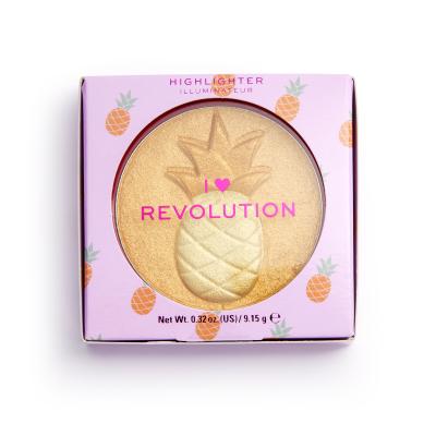 Makeup Revolution London I Heart Revolution Fruity Highlighter Rozświetlacz dla kobiet 9,15 g Odcień Pineapple