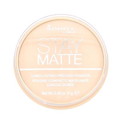 Rimmel London Stay Matte Puder dla kobiet 14 g Odcień 001 Transparent