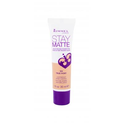 Rimmel London Stay Matte Liquid Mousse Foundation Podkład dla kobiet 30 ml Odcień 103 True Ivory
