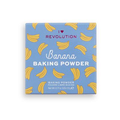 I Heart Revolution Loose Baking Powder Puder dla kobiet 22 g Odcień Banana