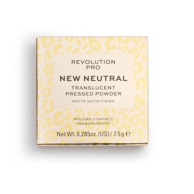 Revolution Pro New Neutral Pressed Powder Puder dla kobiet 7,5 g Odcień Translucent