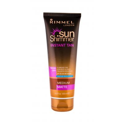 Rimmel London Sun Shimmer Instant Tan Samoopalacz dla kobiet 125 ml Odcień Medium Matte