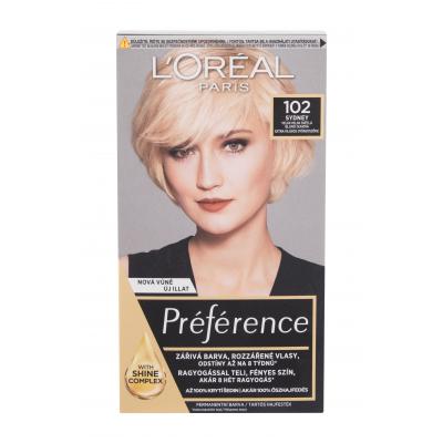 L&#039;Oréal Paris Préférence Féria Farba do włosów dla kobiet 60 ml Odcień 102 Iridescent Pearl Blonde