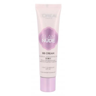L'Oréal Paris Nude Magique 5in1 SPF20 Krem BB dla kobiet 30 ml Odcień Light