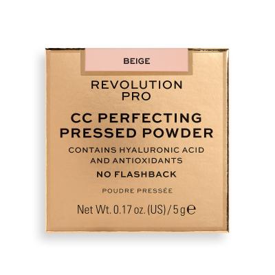 Revolution Pro CC Perfecting Press Powder Puder dla kobiet 5 g Odcień Beige