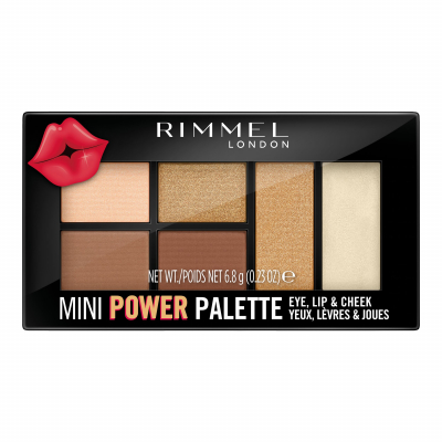 Rimmel London Mini Power Palette Paletka do konturowania dla kobiet 6,8 g Odcień 002 Sassy