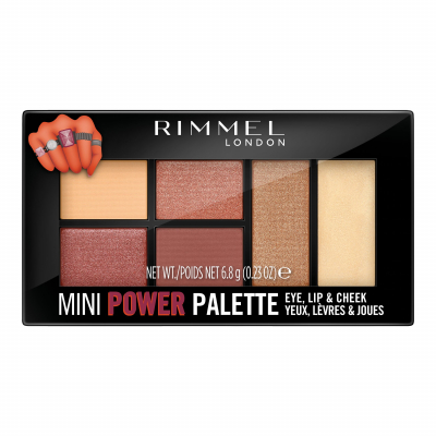 Rimmel London Mini Power Palette Paletka do konturowania dla kobiet 6,8 g Odcień 006 Fierce