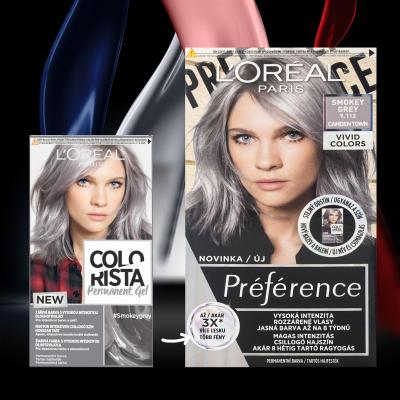 L&#039;Oréal Paris Colorista Permanent Gel Farba do włosów dla kobiet 60 ml Odcień Smokey Grey