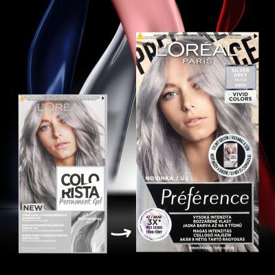 L&#039;Oréal Paris Colorista Permanent Gel Farba do włosów dla kobiet 60 ml Odcień Silver Grey