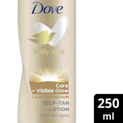 Dove Nourishing Body Care Visible Glow Samoopalacz dla kobiet 250 ml Odcień Fair-Medium