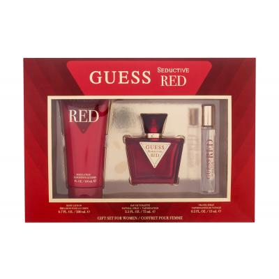 GUESS Seductive Red Zestaw Edt 75 ml + Mleczko do ciała 200 ml + Edt 15 ml