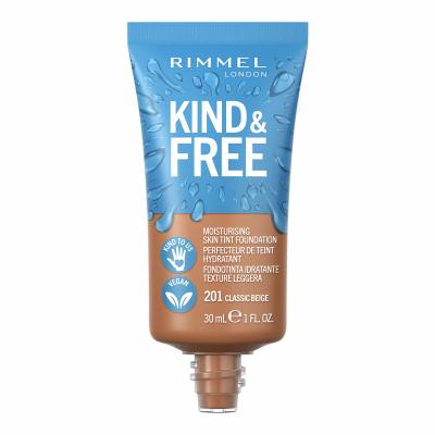 Rimmel London Kind &amp; Free Skin Tint Foundation Podkład dla kobiet 30 ml Odcień 201 Classic Beige
