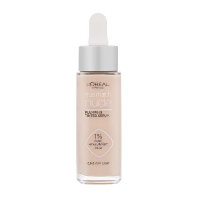 L'Oréal Paris True Match Nude Plumping Tinted Serum Podkład dla kobiet 30 ml Odcień 0,5-2 Very Light