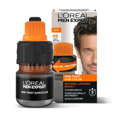 L&#039;Oréal Paris Men Expert One-Twist Hair Color Farba do włosów dla mężczyzn 50 ml Odcień 05 Light/Medium Brown