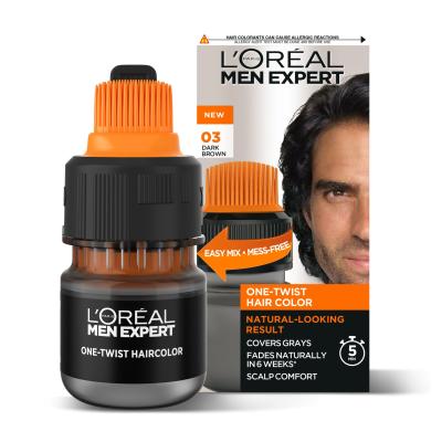 L&#039;Oréal Paris Men Expert One-Twist Hair Color Farba do włosów dla mężczyzn 50 ml Odcień 03 Dark Brown