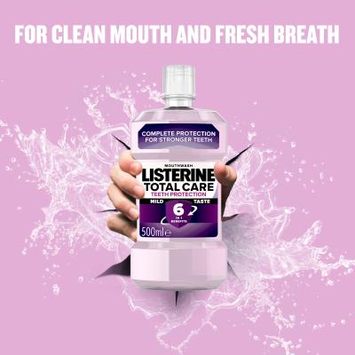 Listerine Total Care Teeth Protection Mild Taste Mouthwash 6 in 1 Płyn do płukania ust 500 ml