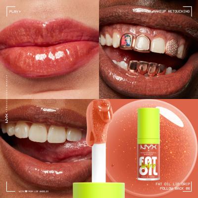 NYX Professional Makeup Fat Oil Lip Drip Olejek do ust dla kobiet 4,8 ml Odcień 06 Follow Black