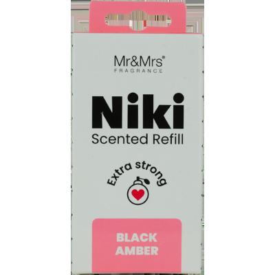 Mr&amp;Mrs Fragrance Niki Refill Black Amber Zapach samochodowy Napełnienie 1 szt