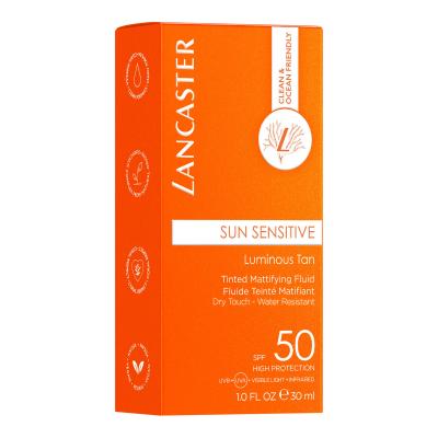 Lancaster Sun Sensitive Tinted Mattifying Fluid SPF50 Preparat do opalania twarzy dla kobiet 30 ml