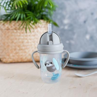 Canpol babies Exotic Animals Non-Spill Expert Cup With Weighted Straw Grey Kubek dla dzieci 270 ml