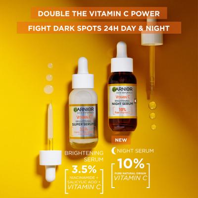 Garnier Skin Naturals Vitamin C Brightening Night Serum Serum do twarzy dla kobiet 30 ml