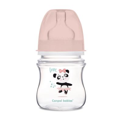 Canpol babies Exotic Animals Easy Start Anti-Colic Bottle Pink 0m+ Butelki dla niemowląt dla dzieci 120 ml