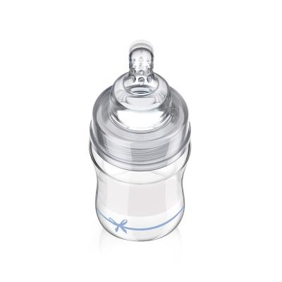 LOVI Baby Shower Glass Bottle Blue 0m+ Butelki dla niemowląt dla dzieci 150 ml