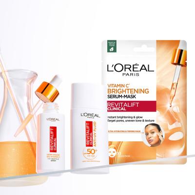 L&#039;Oréal Paris Revitalift Clinical Vitamin C Brightening Serum-Mask Maseczka do twarzy dla kobiet 26 g