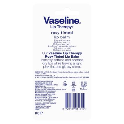 Vaseline Lip Therapy Rosy Tinted Lip Balm Tube Balsam do ust dla kobiet 10 g