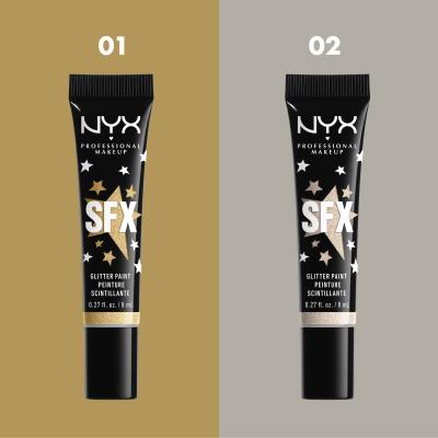NYX Professional Makeup SFX Glitter Paint Podkład dla kobiet 8 ml Odcień 02 Broomstick Baddie