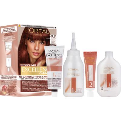 L&#039;Oréal Paris Excellence Creme Triple Protection Farba do włosów dla kobiet 48 ml Odcień 4UR Universal Dark Red