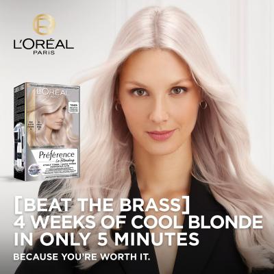 L&#039;Oréal Paris Préférence Le Blonding Toner Farba do włosów dla kobiet 60 ml Odcień Platinum Pearl