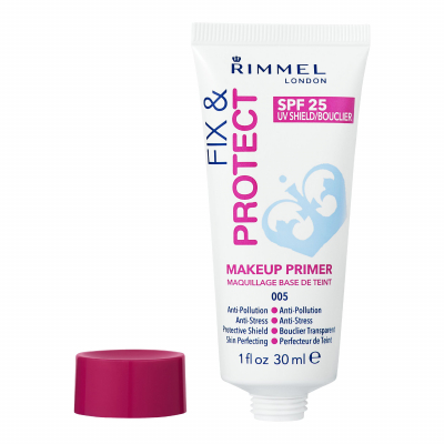 Rimmel London Fix &amp; Protect Makeup Primer SPF25 Baza pod makijaż dla kobiet 30 ml Odcień 005