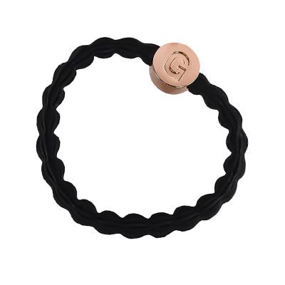 By Eloise London Letter Charms Gold Gumka do włosów 1 szt Odcień G Black