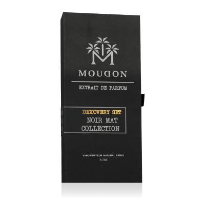 Moudon Discovery Set Noir Mat Collection Zestaw ekstrakt perfum Embrace 3 ml + ekstrakt perfum Wisdom 3 ml + ekstrakt perfum Charisma 3 ml