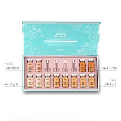 Stayve BB Glow Starter Kit Zestaw 3 x No.1 Light 8 ml + 2 x No. 1-2 Light Rose 8 ml + 5 x No. 2 Medium 8 ml + 2 x No.3 Deep 8 ml