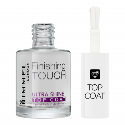 Rimmel London Finishing Touch Ultra Shine Top Coat Lakier do paznokci dla kobiet 12 ml