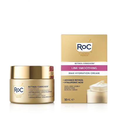 RoC Retinol Correxion Line Smoothing Max Hydration Cream Krem do twarzy na dzień dla kobiet 50 ml