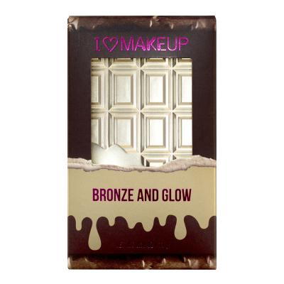 Makeup Revolution London I Heart Makeup Chocolate Duo Palette Bronzer dla kobiet 11 g Odcień Bronze And Glow