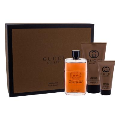 Gucci Guilty Absolute Pour Homme Zestaw Edp 90 ml + Balsam po goleniu 50 ml + Żel pod prysznic 150 ml