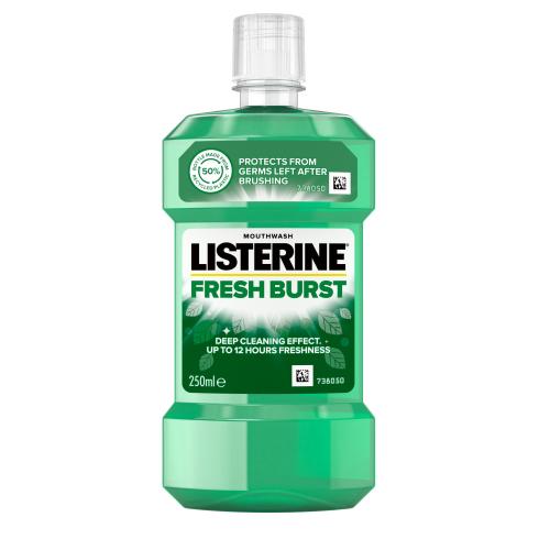 Listerine Fresh Burst płyn do płukania jamy ustnej redukujący płytkę nazębną 250 ml