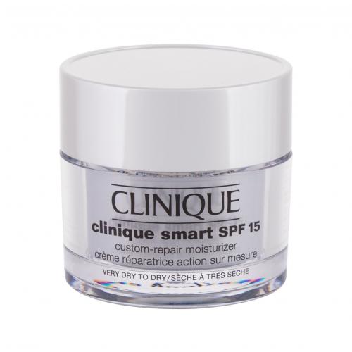 Clinique Clinique Smart™ SPF 15 Custom-Repair Moisturizer krem nawilżający na dzień przeciwzmarszczkowy do skóry suchej i bardzo suchej 50 ml