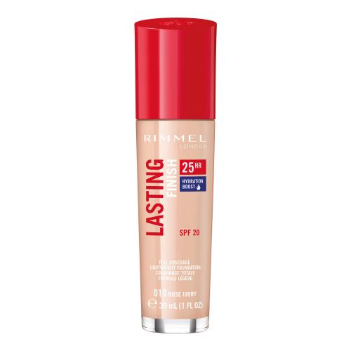 Rimmel Lasting Finish 25H podkład w płynie SPF 20 odcień 010 Rose Ivory 30 ml