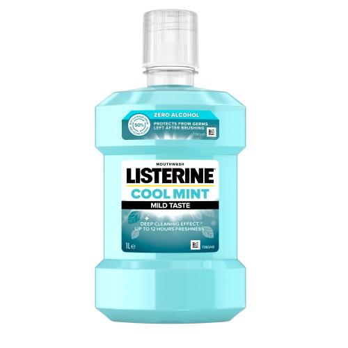 Listerine Cool Mint Mild Taste płyn do płukania ust bez alkoholu smak Cool Mint 1000 ml